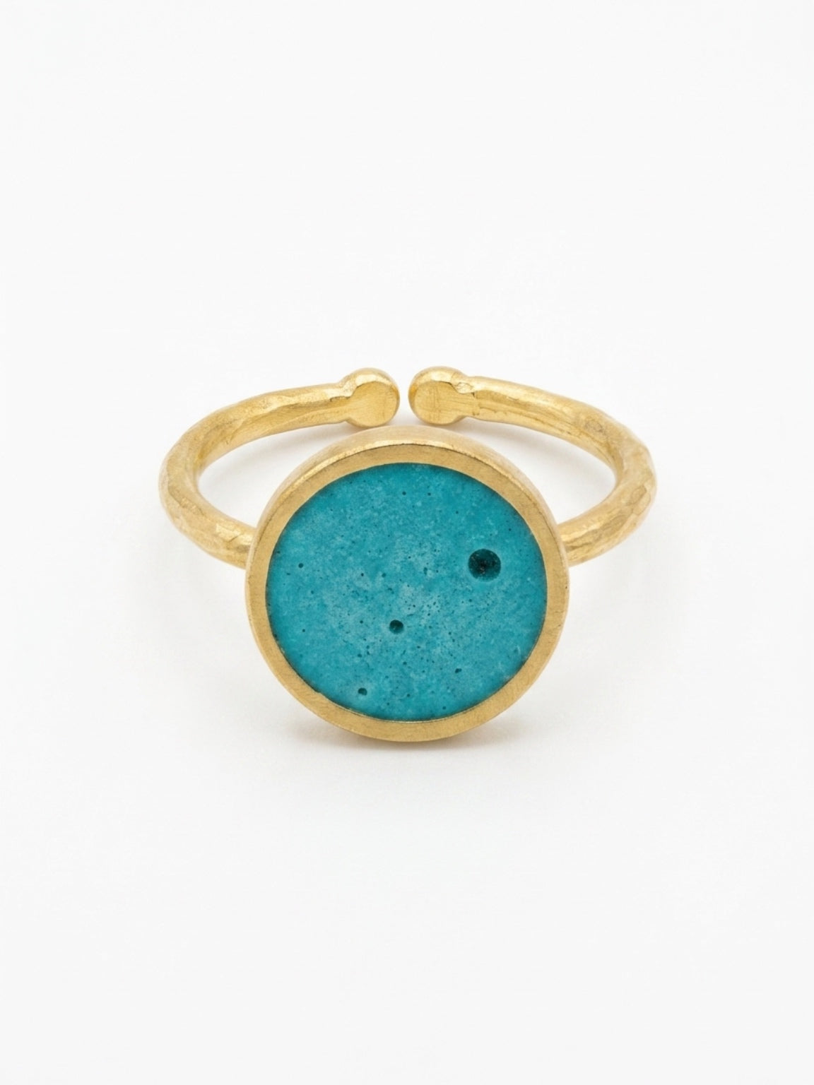 anello in ottone e resina L