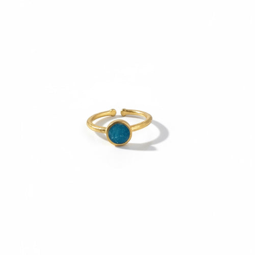 anello in ottone e resina S